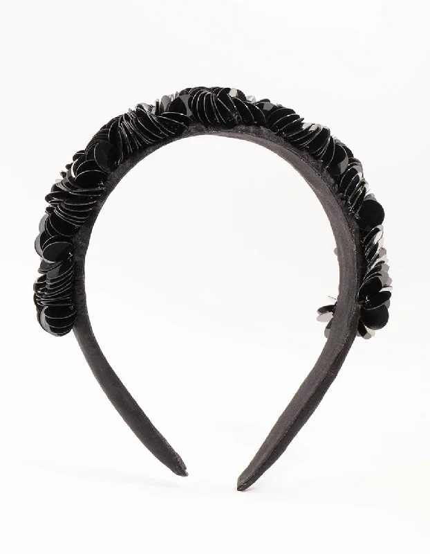 minimalist hair accessories for everyday style -Black Mixed Padded Headband