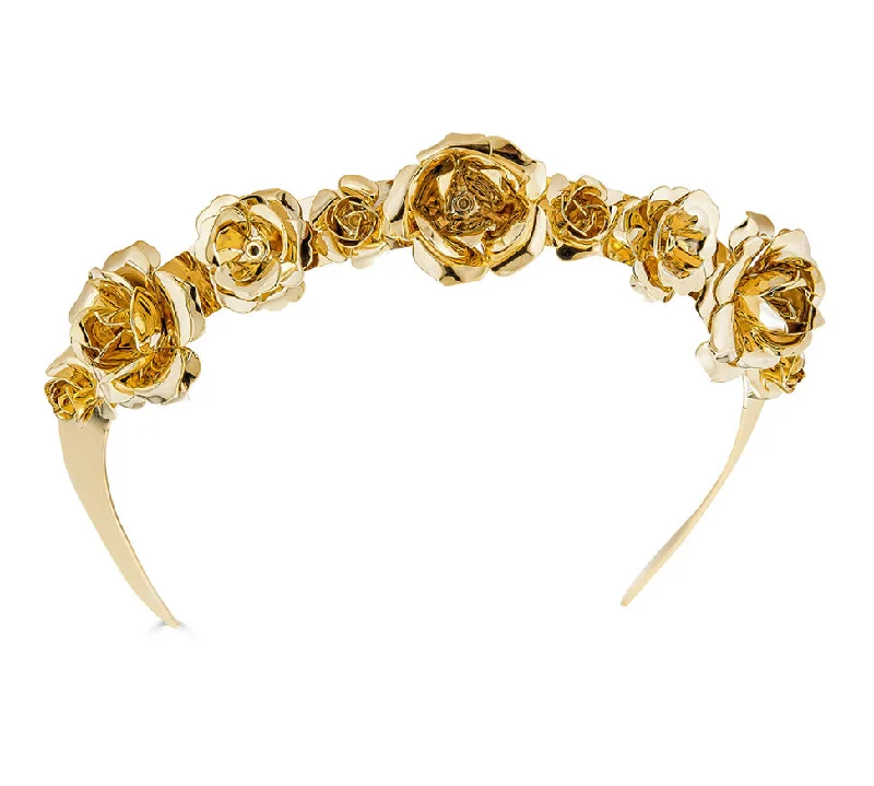 hair accessories for short hair -FIELD OF ROSES CROWN