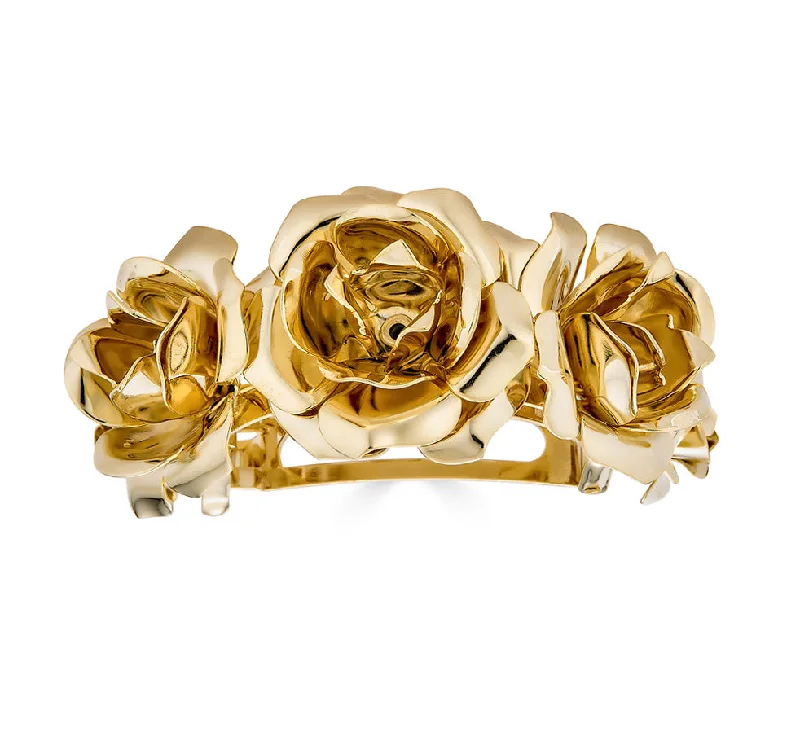 luxurious headbands for luxury events -FIELD OF ROSES PONY CUFF