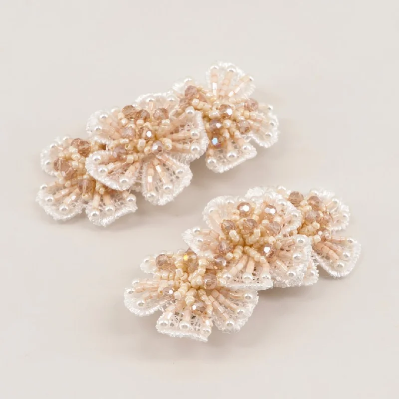 fabric hairbands for casual wear -The Luxury Cary's Flower Hair Clip Set