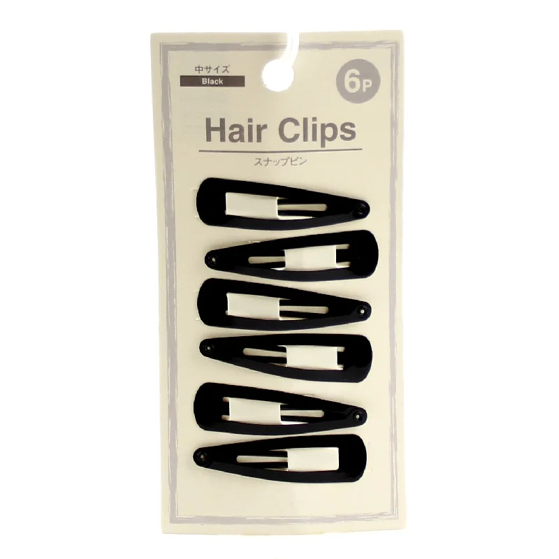 best hairbands for thick hair -Hair Clips (BK/6pcs)