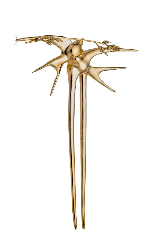 oversized headbands for fashion lovers -LALIQUE SWALLOW HAIR PIN