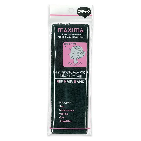 delicate hair accessories for long hair -Mapepe Maxima Rib Hair Band Black