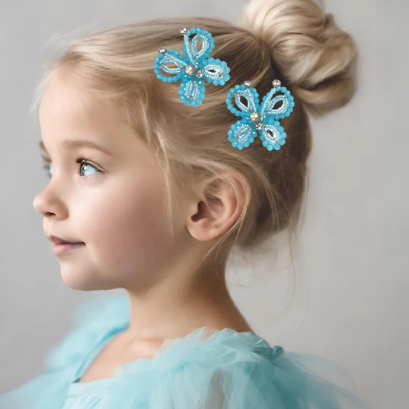 retro hair clips for vintage hairstyles -Meadows & Dreams Butterfly Childs Hair Clip Set