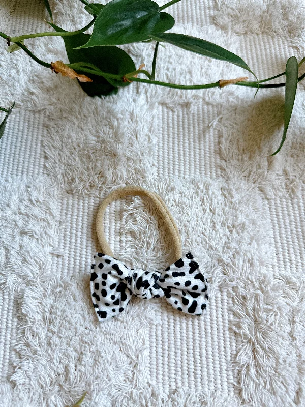 small hairbands for sleek looks -Nylon Headband - Spotted