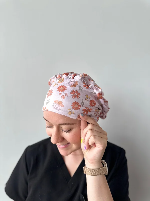 floral hair accessories for girls -Scrub Hat - Autumn Floral