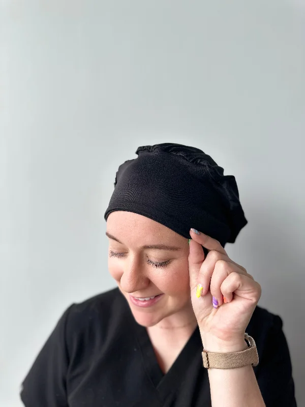 minimalist hair accessories for everyday style -Scrub Hat - Black