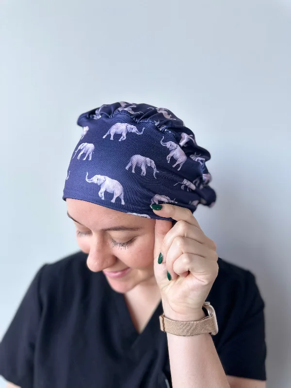 hair accessories for women -Scrub Hat - Elephants