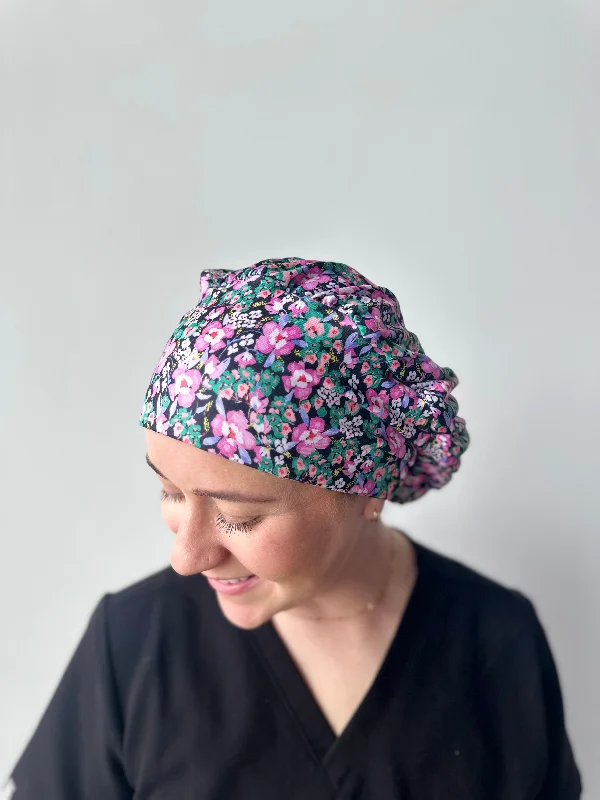 trendy clips for long hair -Scrub Hat - Field Of Wildflowers