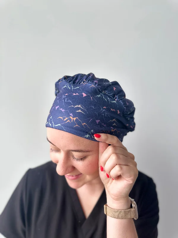 satin hairbands for smooth finishes -Scrub Hat - Mountains