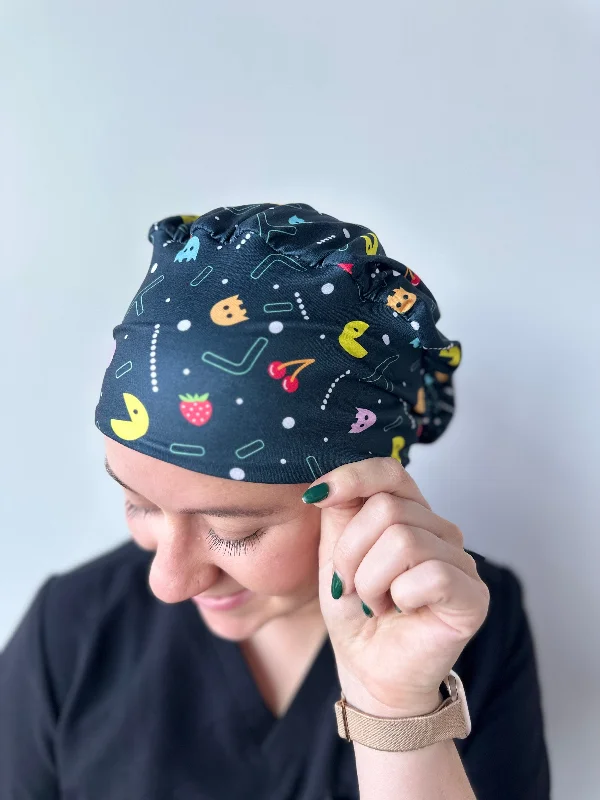 decorative hair combs for weddings -Scrub Hat - Pac Man