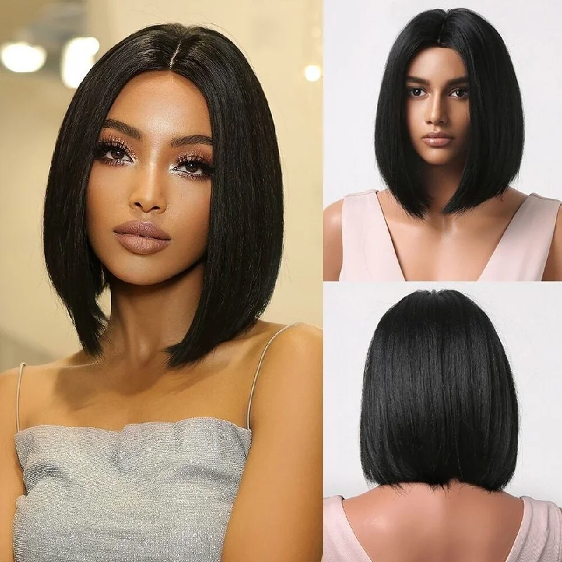 wigs for creating an elegant, sophisticated look-Diva Bob 10 inch Lace Frontal Straight Wig