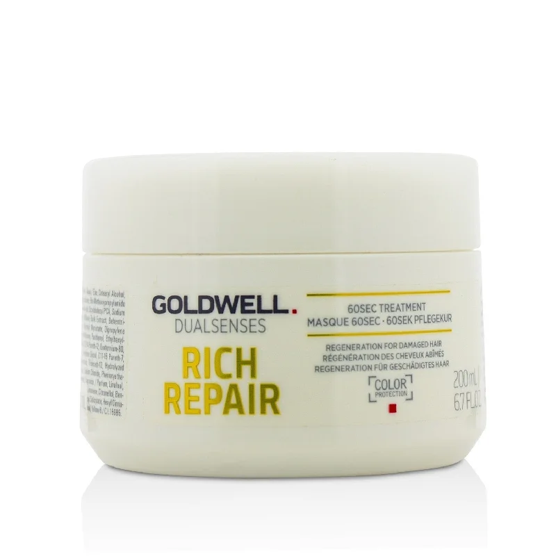 hair care for damaged ends without cutting -Goldwell Dual Senses Rich Repair 60Sec Treatment (Regeneration For Damaged Hair)  200ml/6.7oz