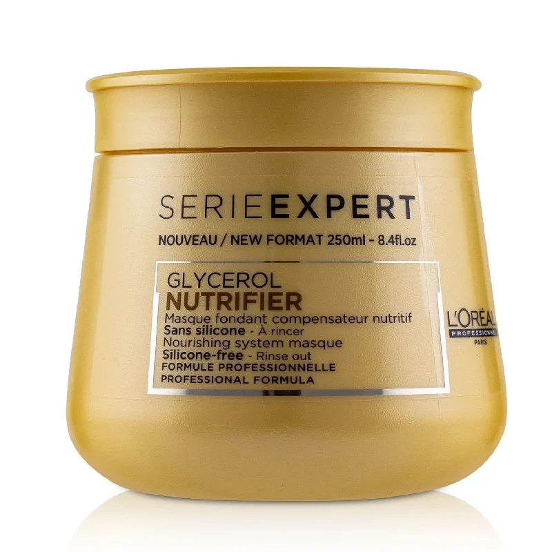 hair care tips for healthy scalp and hair growth -L'Oreal Professionnel Serie Expert - Nutrifier Glycerol Nourishing System Silicone-Free Masque  250ml/8.4oz