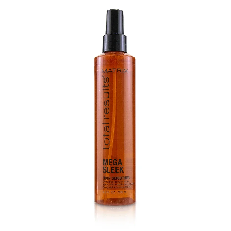 tips for improving hair texture after heat damage -Matrix Total Results Mega Sleek Iron Smoother Defrizzing Leave-In Spray  250ml/8.5oz