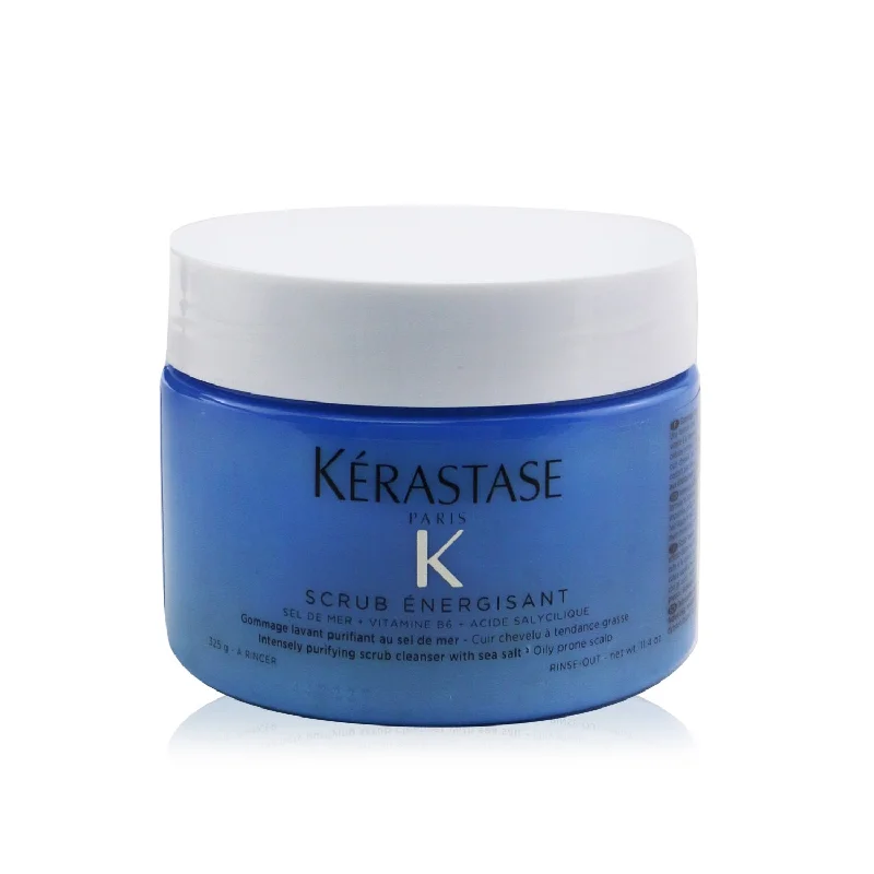 best hair care routine for thick, coarse hair -Kerastase Fusio-Scrub Scrub Energisant Intensely Purifying Scrub Cleanser with Sea Salt (Oily Prone Scalp)  325ml/11.4oz