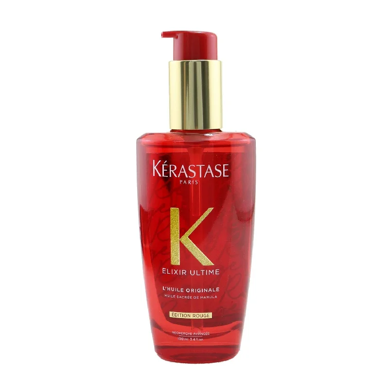 hair care routine for treating dry, flaky scalp -Kerastase Elixir Ultime L'Huile Originale  Versatile Beautifying Oil (Red Edition)  100ml/3.4oz