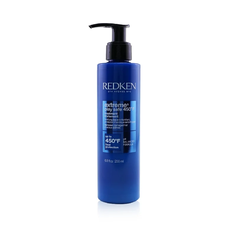 best hair oils for controlling frizz in humid weather -Redken Extreme Play Safe 450°F Leave-In Treatment (For Damaged Hair)  200ml/6.8oz