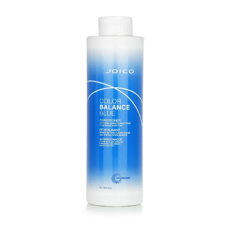 how to restore volume to flat, lifeless hair -Joico Color Balance Blue Conditioner (Eliminates Brassy/Orange Tones In Lightened Brown Hair)  1000ml/33.8oz