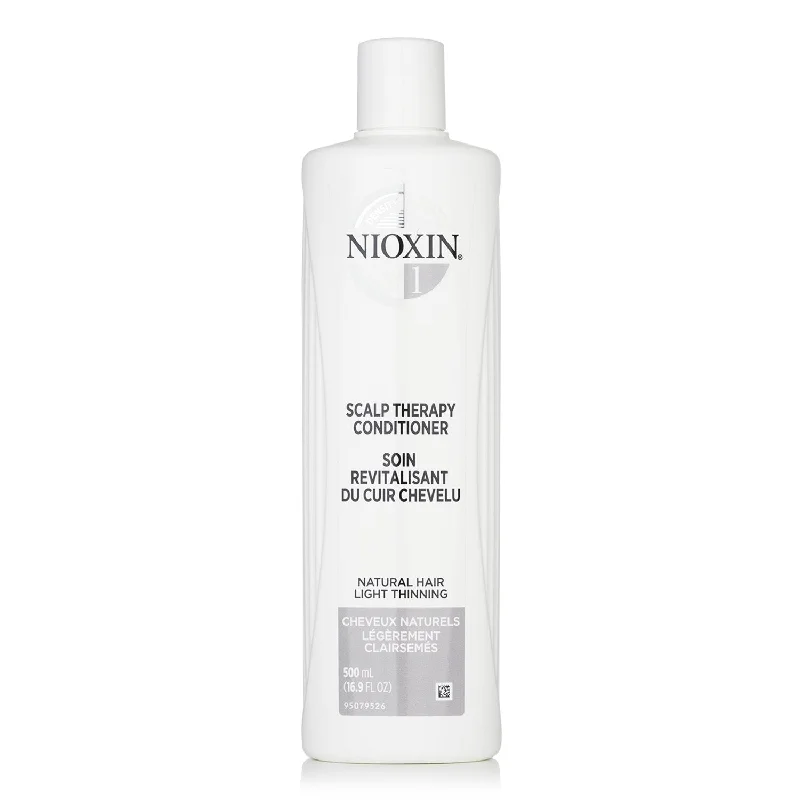 hair care for sensitive scalp and dry hair -Nioxin Density System 1 Scalp Therapy Conditioner (Natural Hair, Light Thinning)  500ml/16.9oz