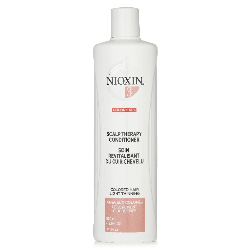 best deep conditioning products for fine hair -Nioxin Density System 3 Scalp Therapy Conditioner (Colored Hair, Light Thinning, Color Safe)  500ml/16.9oz