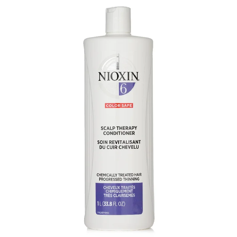 how to prevent scalp irritation from hair treatments -Nioxin Density System 6 Scalp Therapy Conditioner (Chemically Treated Hair, Progressed Thinning, Color Safe)  1000ml/33.8oz