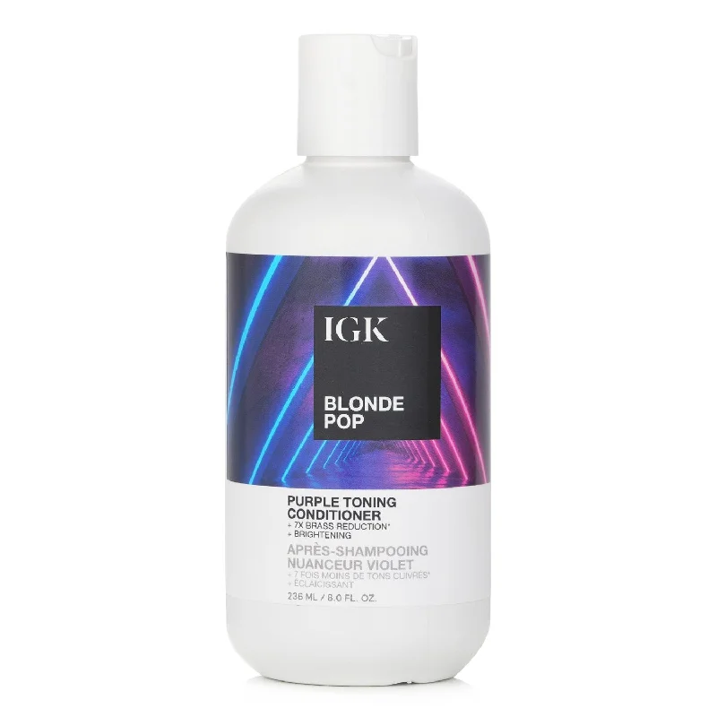 best hair products for fine, flat hair volume -IGK Blonde Pop Purple Toning Conditioner  236ml/8oz