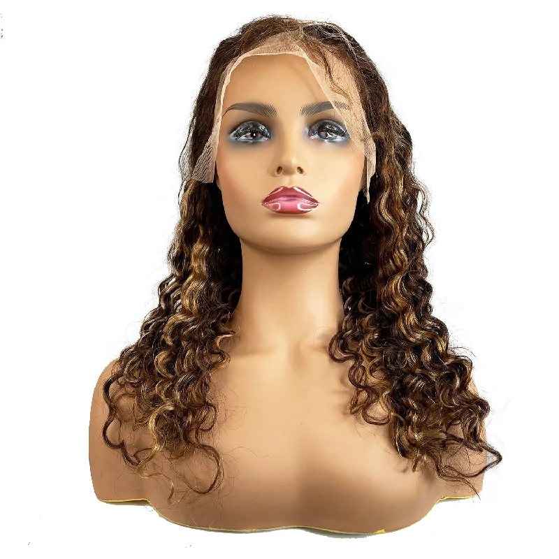 trendy wigs for women who love bold fashion-8A Deep Wave Lace Frontal Wig  #4/27