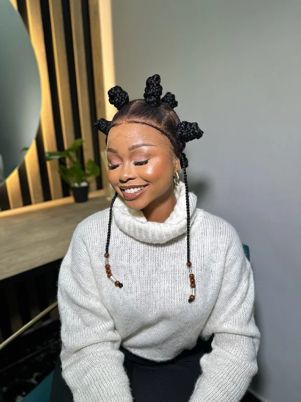 wigs for chic, effortless styling-Bantu knots unit