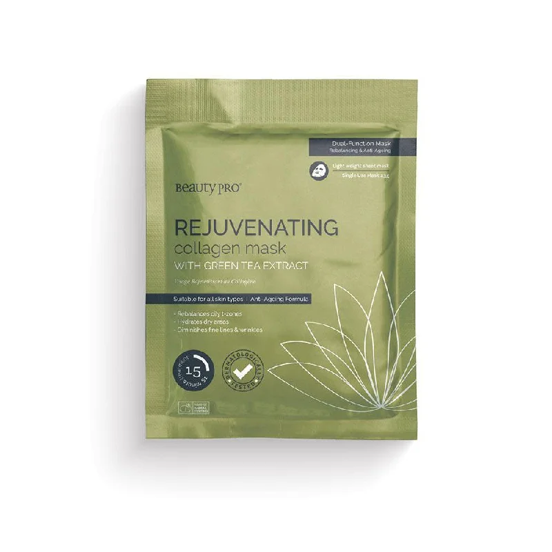 BeautyPro Collagen Infused Facial Mask - Green Tea (Single)