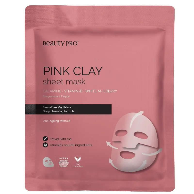 BeautyPro Pink Clay Sheet Mask