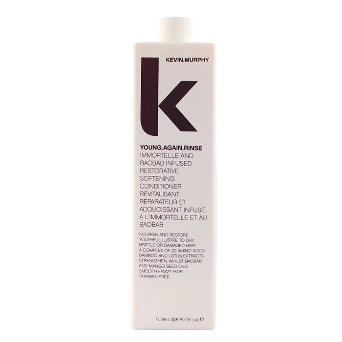 how to restore shine to dry, damaged hair -Kevin.Murphy Young.Again.Rinse (Immortelle and Baobab Infused Restorative Softening Conditioner - To Dry, Brittle or Damaged Hair) 1000ml/33.8oz