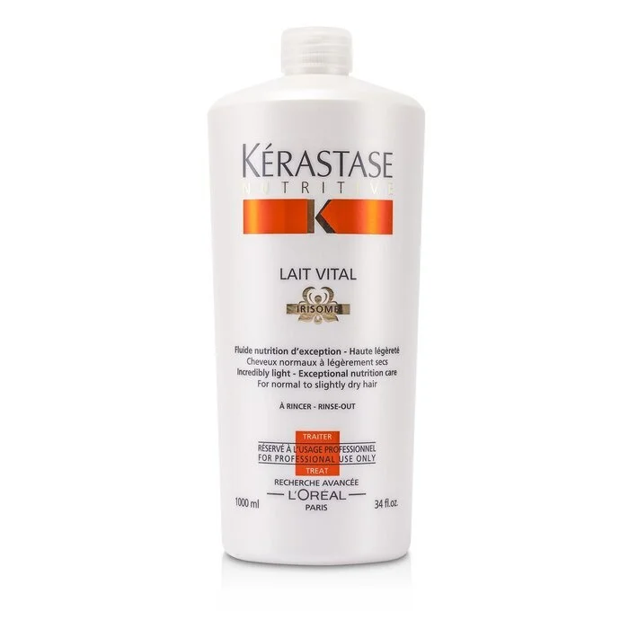 best shampoos for curly hair frizz control -Kerastase Nutritive Lait Vital Incredibly Light - Exceptional Nutrition Care (For Normal to Slightly Dry Hair) 1000ml/34oz