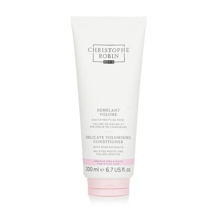 hair care tips for maintaining healthy, thick hair -Christophe Robin Delicate Volumising Conditioner with Rose Extracts - Fine & Flat Hair 200ml/6.7oz