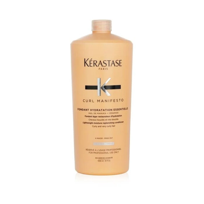 how to prevent scalp buildup from hair products -Kerastase Curl Manifesto Fondant Hydratation Essentielle Lightweight Moisture Replenishing Conditioner 1000ml/34oz