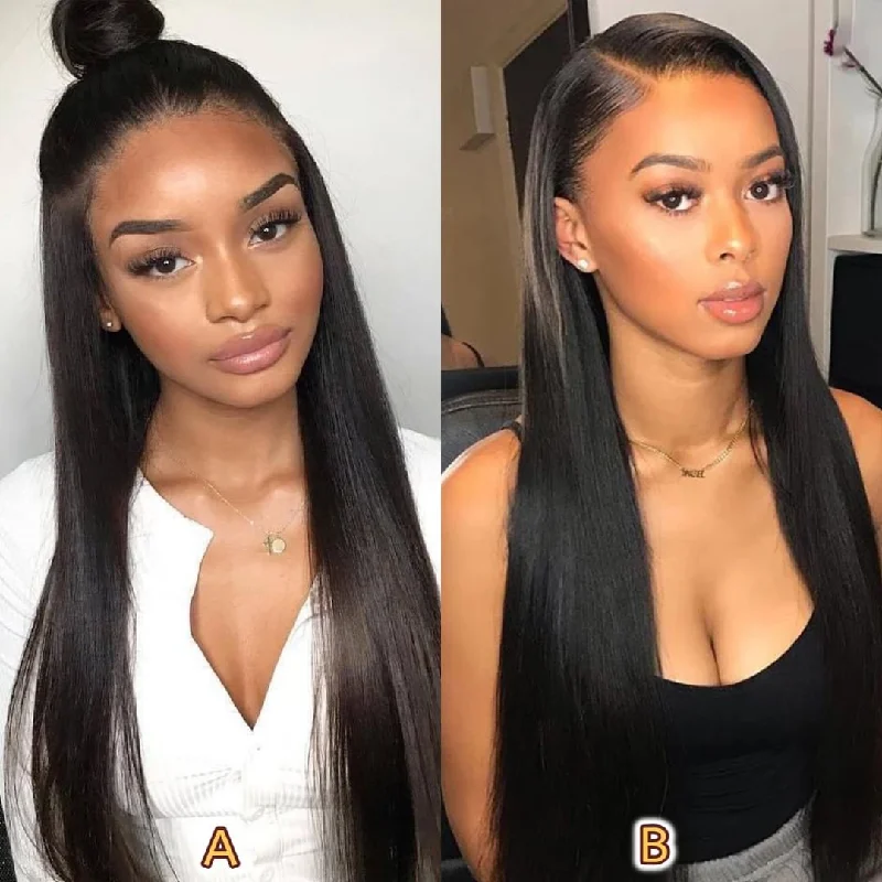 wigs for everyday casual chic styles-Worth | Silk Straight 13x4 Frontal Lace Wig Side Part