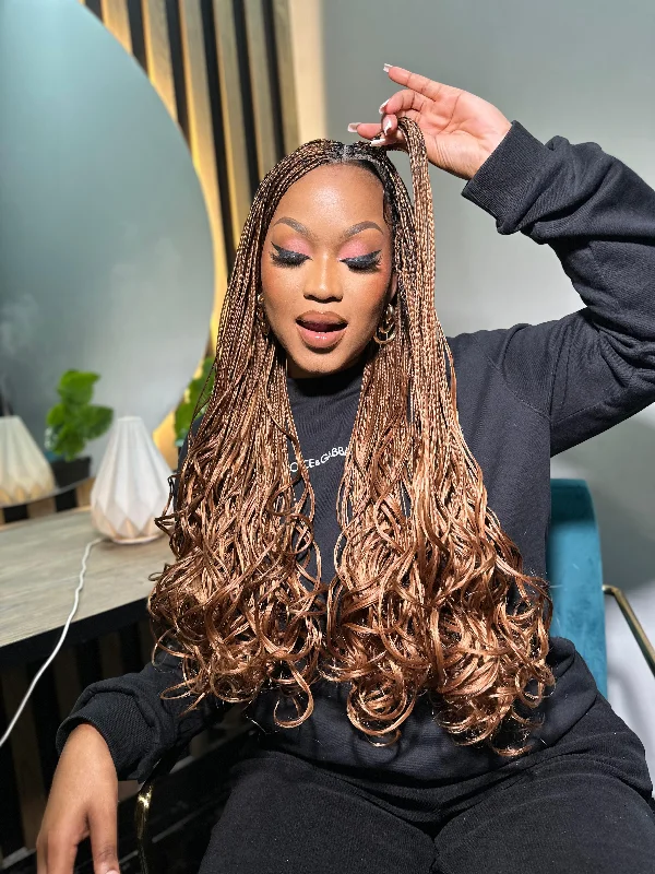 wigs for achieving a flawless, soft texture-French Curl Braided Unit