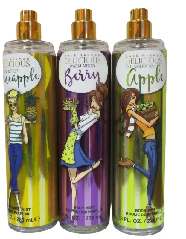 Gale Hayman Fragrance Mist Gift Bag Apple, Pineapple, Berry 3PC 8 oz