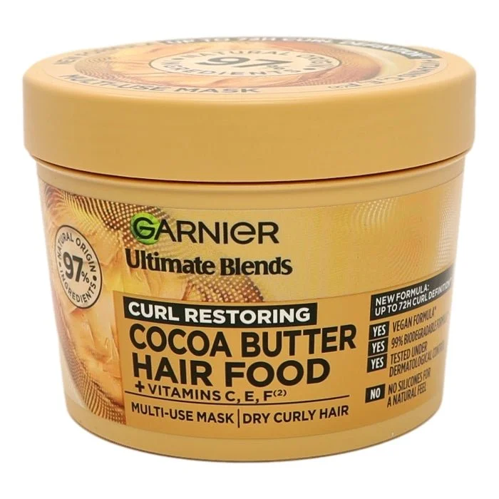 hair care products for treating thinning hair in women -Garnier Garnier UB Hair Food Cocoa Butter 3 in 1 Mask (Curly Hair)