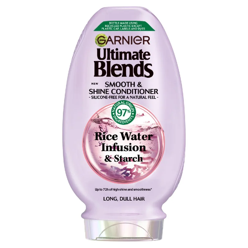 tips for adding volume to fine, limp hair -Garnier Ultimate Blends Rice Water Conditioner 250ml