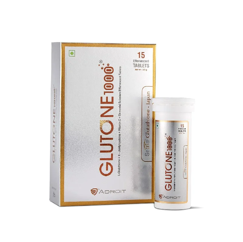 Glutone 1000 L-Glutathione Vitamin c 1000 ,15TAB