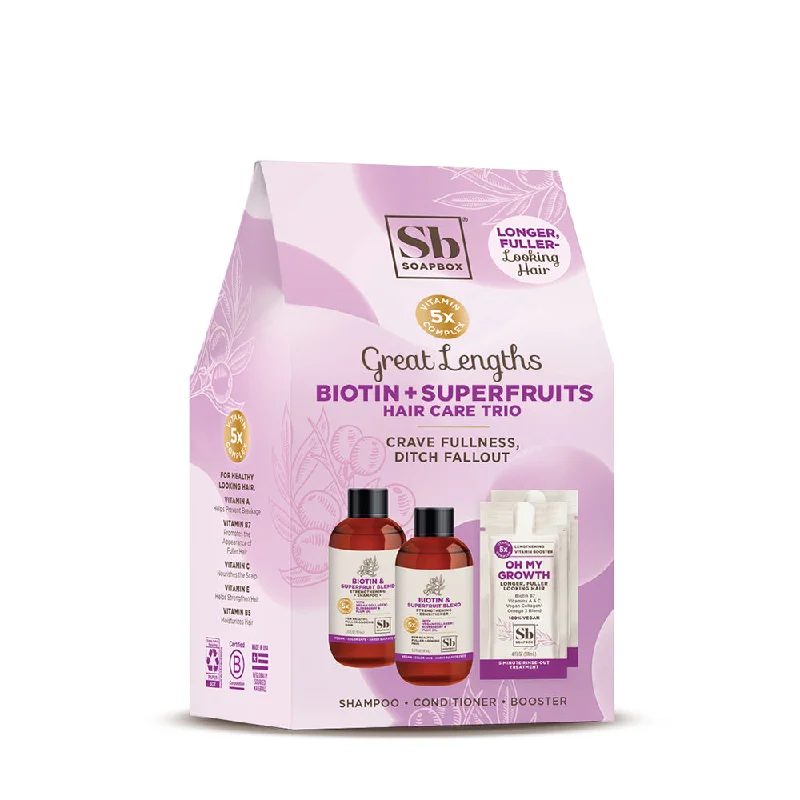 best deep conditioning products for fine hair -Great Lengths Biotin & Superfruits Travel Hair Kit