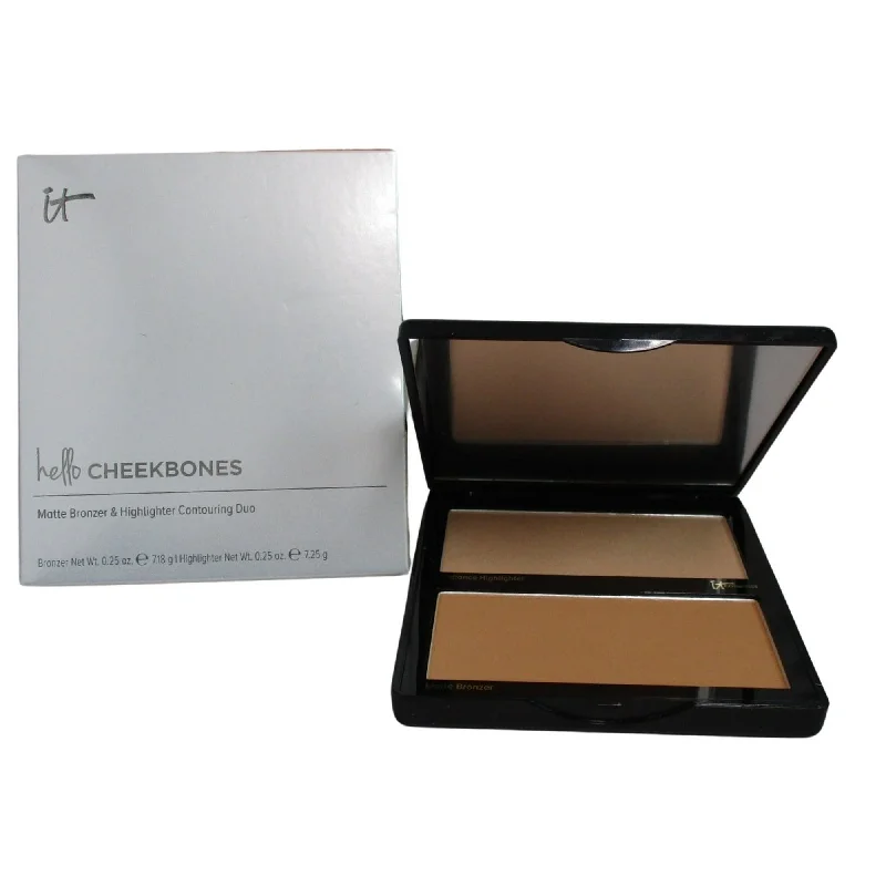 It Cosmetics Hello Cheekbones Matte Bronzer & Love Highlighter Contour Duo