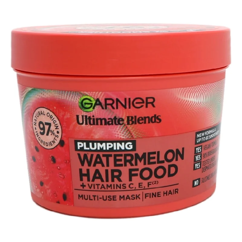 hair care tips for maintaining healthy, thick hair -Garnier Ultimate Blends Hair Food Watermelon Mask 400ml