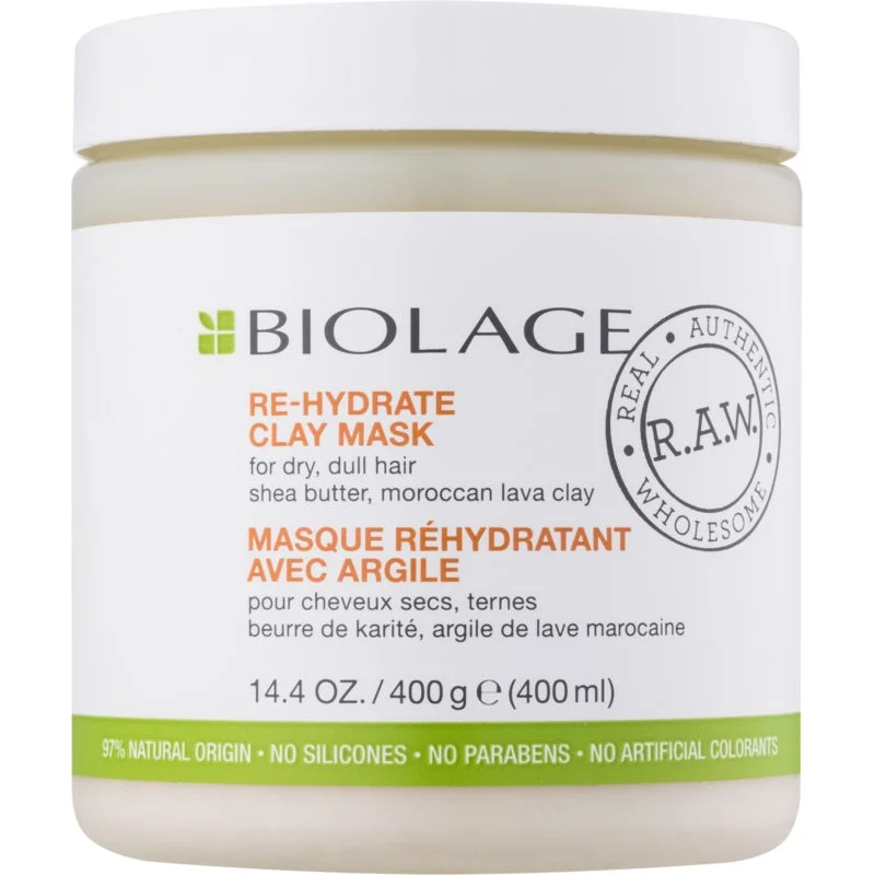 how to restore moisture to dry hair naturally -Matrix Biolage Re-Hydrate Clay Mask 14.4 oz