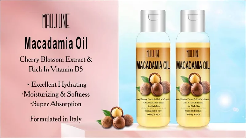 best leave-in conditioner for curly, frizzy hair -MAUJUNE MACADAMIA OIL . HAIR .NAIL .SKIN .