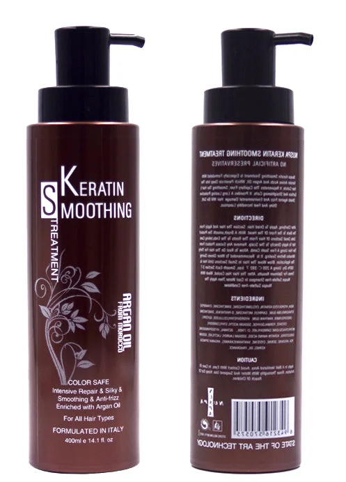 hair care for sensitive scalp and dry hair -NUSPA Keratin Treatment Argan Oil Hair Straightener Smooth .400ml.14.1 fl.oz Formulated in Italy