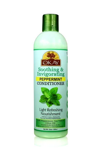 best shampoos for maintaining hair color vibrancy -OKAY Soothing And Invigorating Peppermint Conditioner - Helps Refresh, Revitalize, And Add Softness To Hair - Sulfate, Silicone, Paraben Free For All Hair Types and Textures - Made in USA 12oz 355ml