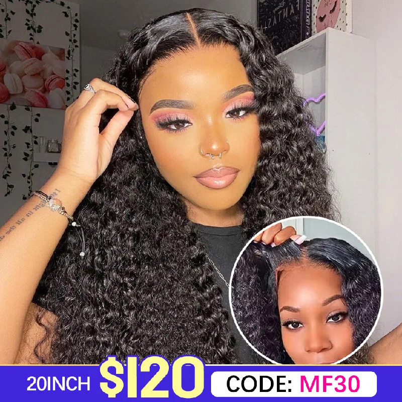 wigs for a stunning, dramatic transformation-MORE FACE Wear and Go Glueless Wig 6x4 HD Pre-Cut Kinky Curly Wig Quick Install Ready to Wear Curly Wig