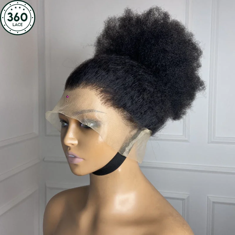 wigs for fun and creative hairstyling-ReadytoGo Fluffy Afro 360 Lace Wig | PrePlucked+KnotsBleached